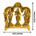 Brass Ram Darbar Murti with Hanuman Ji | Antique Golden Finish | Shri Ram, Sita, Lakshman Idol | 5.25 Inches