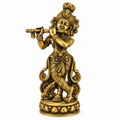Premium Brass Lord Krishna Ji Idol with Flute