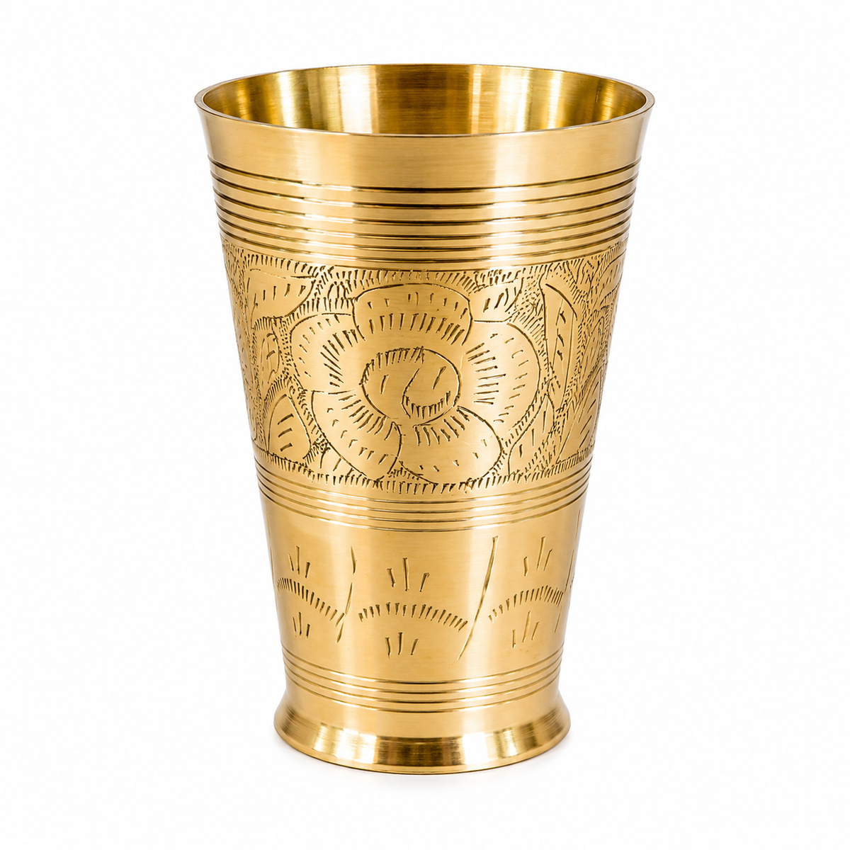Premium Engraved Brass Glass