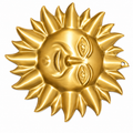 Premium Copper Sun Face Wall Decor