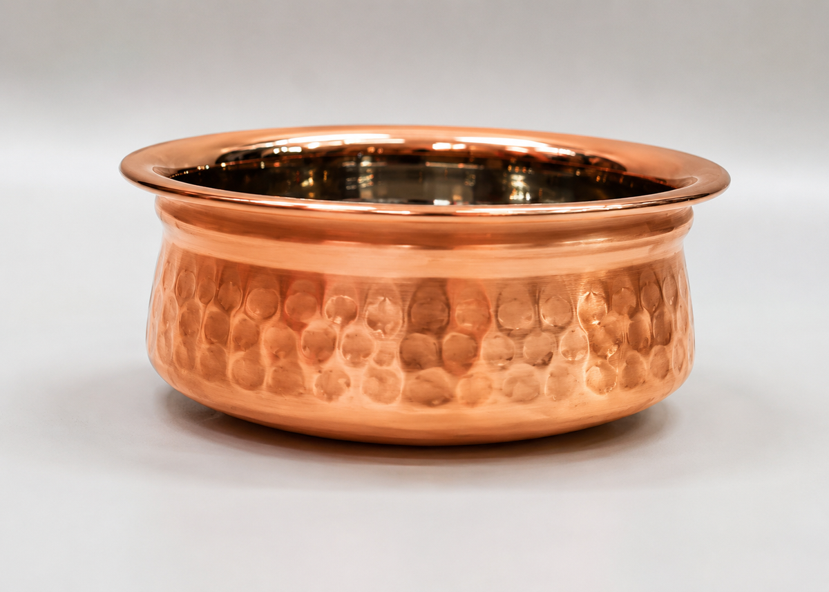 Handcrafted Hammered Copper Serving Bowl