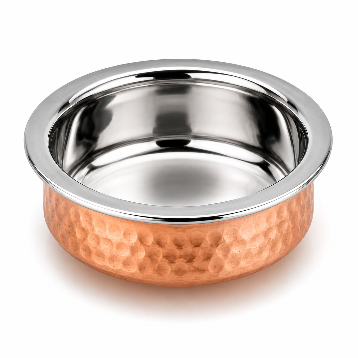 Handcrafted Hammered Copper Serving Bowl
