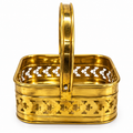 Handcrafted Brass Decorative Basket with Handle | Pooja & Home Decor