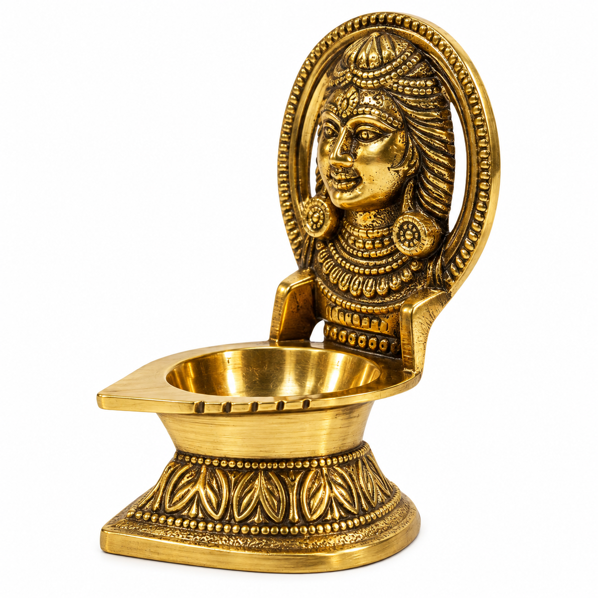 Premium Brass Goddess Lakshmi Diya for Home Temple