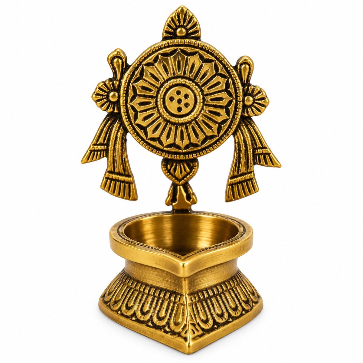 Premium Brass Akhand Diya Stand for Home Temple