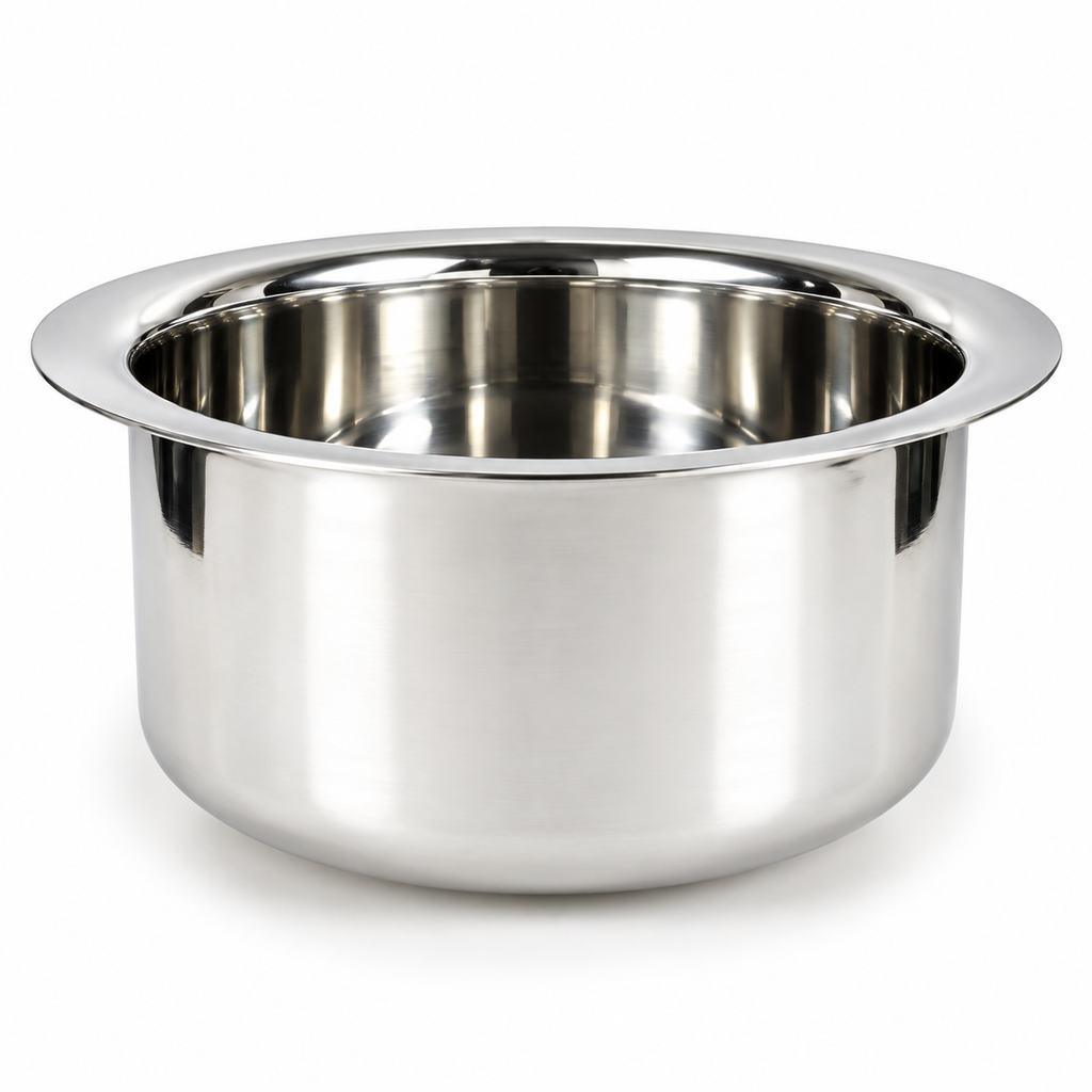 Heavy Duty Stainless Steel Patila / Cooking Tope (Silver)