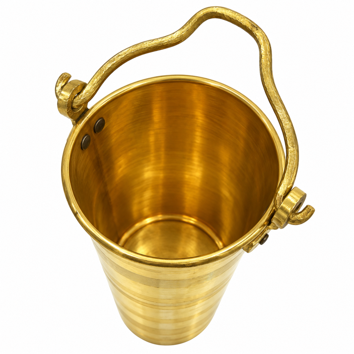 Handcrafted Brass Pooja Bucket with Handle
