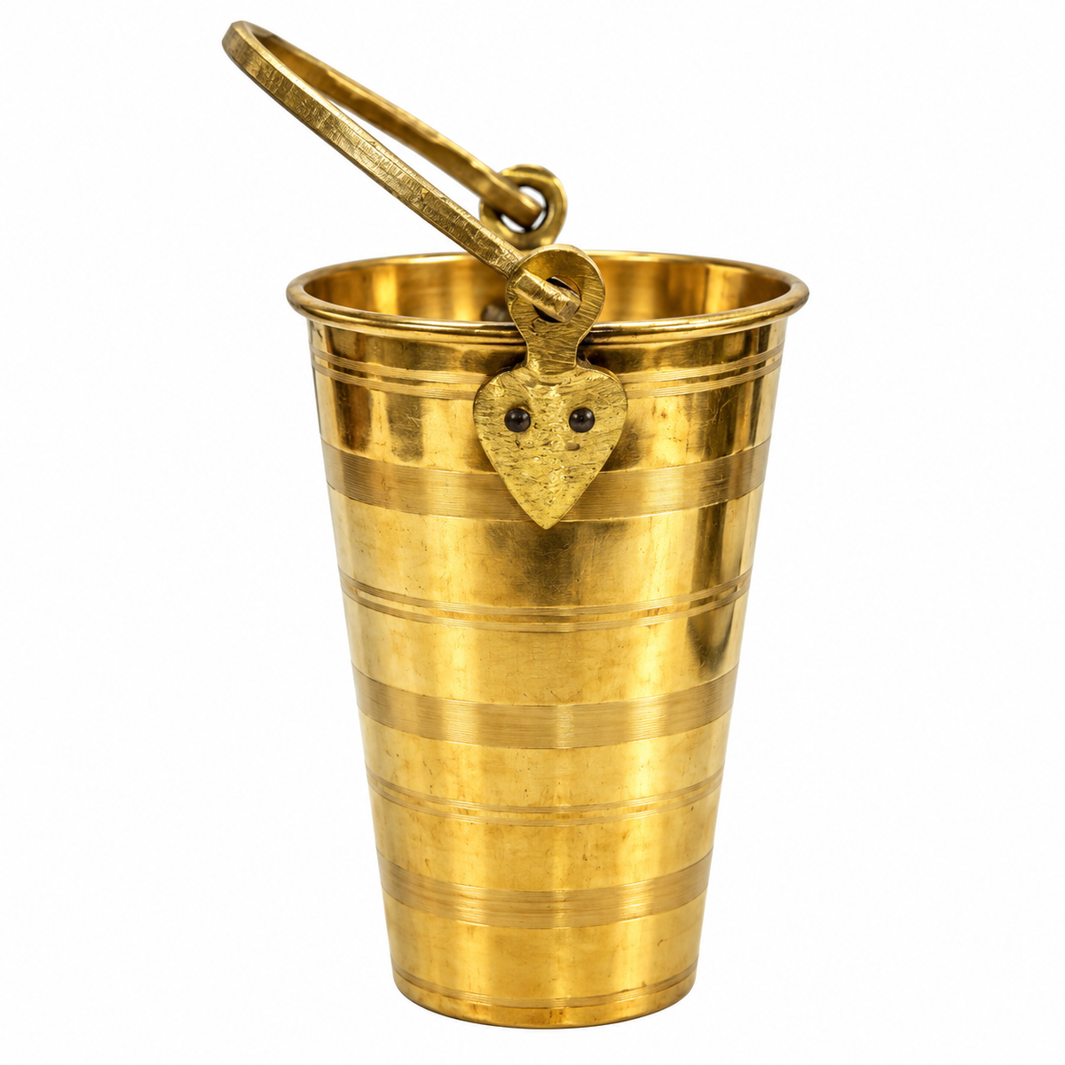 Handcrafted Brass Pooja Bucket with Handle