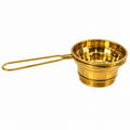 Handcrafted Brass Tea Strainer with Handle | Traditional Brass Chai Filter