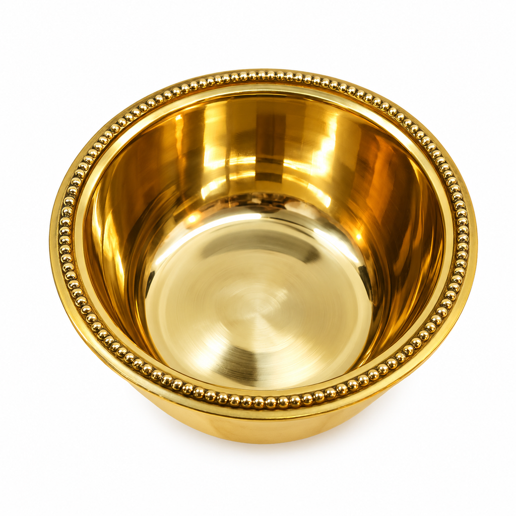 Handcrafted Brass Pooja Bowl | Traditional Brass Katori for Temple & Rituals