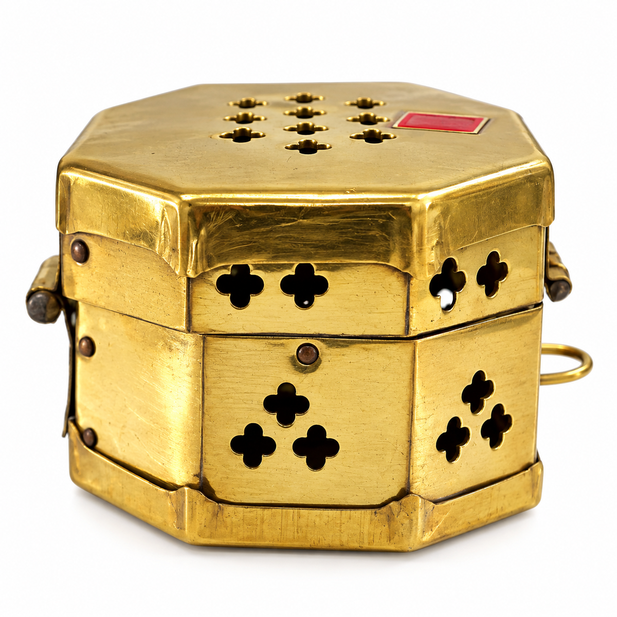 Handcrafted Brass Dhoop Dani with Lid | Traditional Camphor & Loban Burner