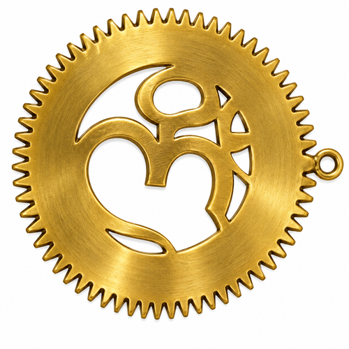 Brass Om Decorative Plate Wall Hanging