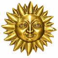 Brass Sun God Wall Decor