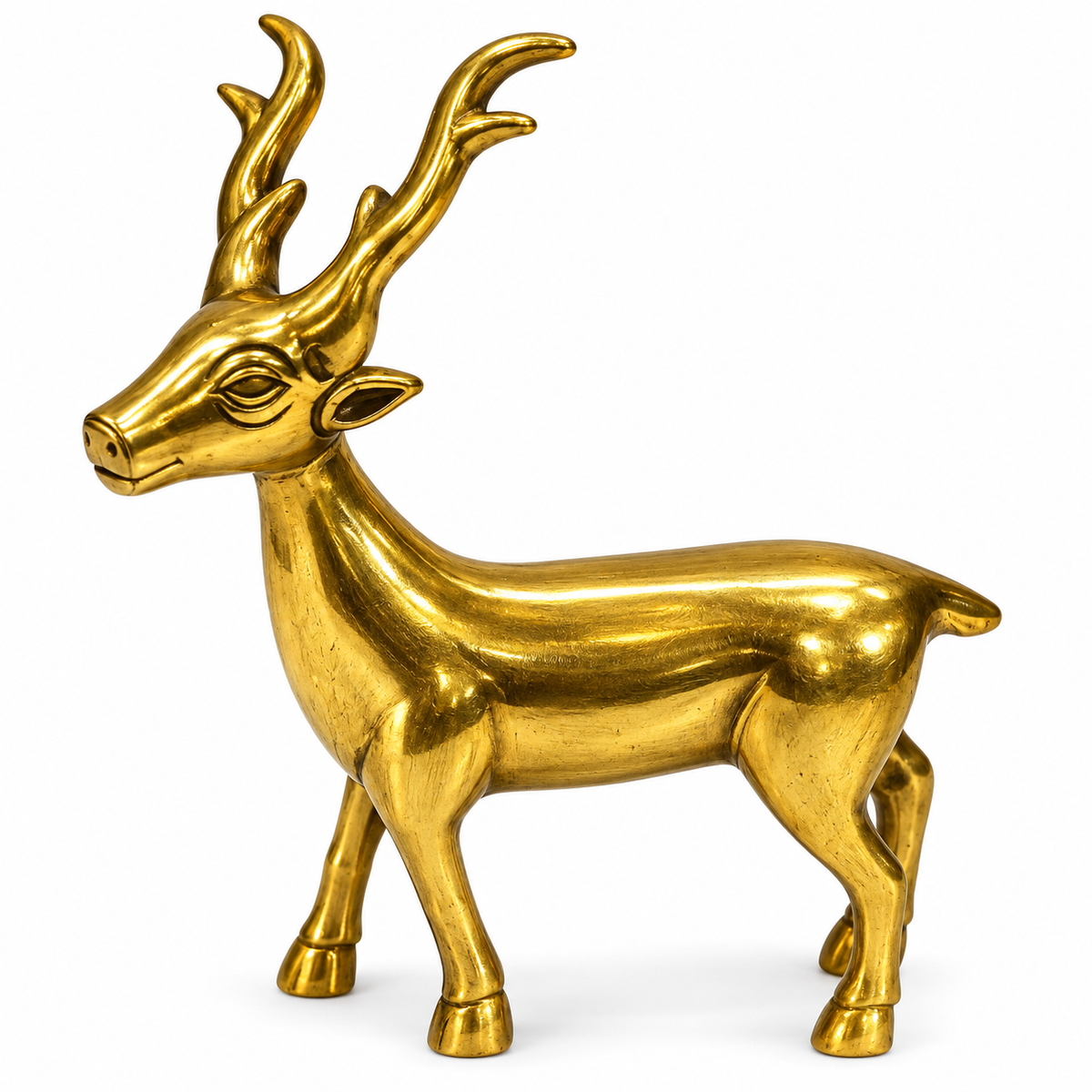 Handcrafted Brass Deer Figurine | Vintage Antelope Stag Showpiece for Home Decor & Gifting