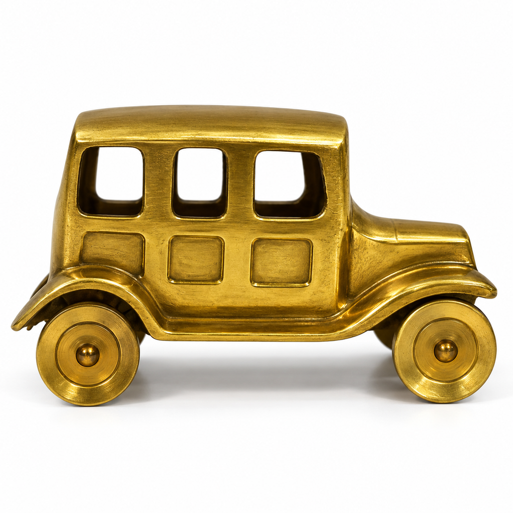 Premium Brass Vintage Sedan Car Collectible Miniature Artifact