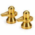 Elegant Brass Mahadev Pindi Pair Home Temple'