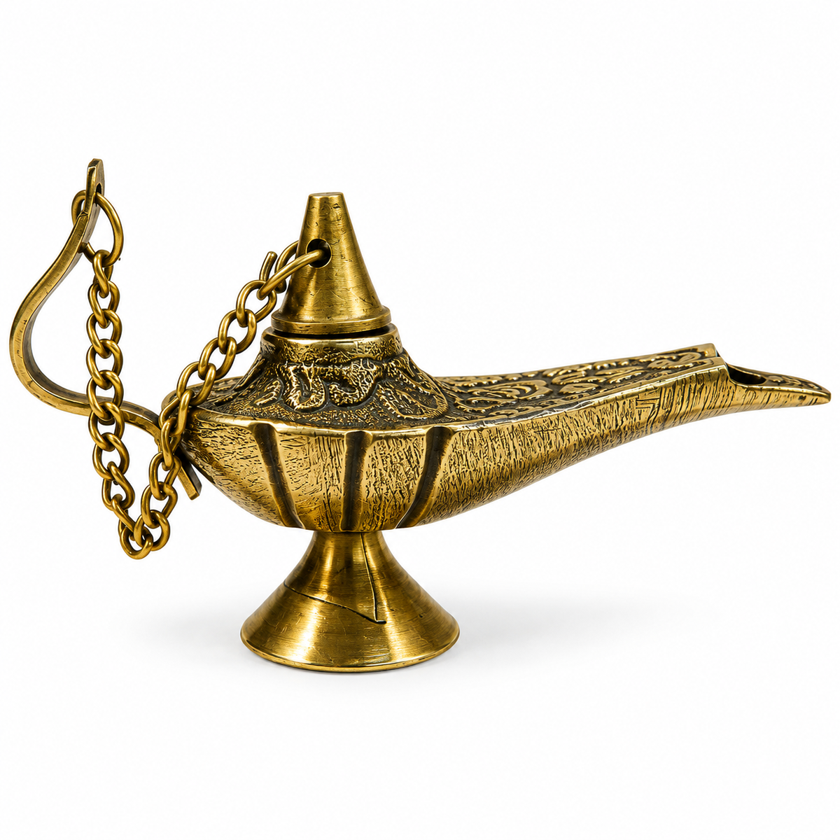 Antique Brass Aladdin Lamp Decorative Showpiece | Traditional Vintage Oil Lamp