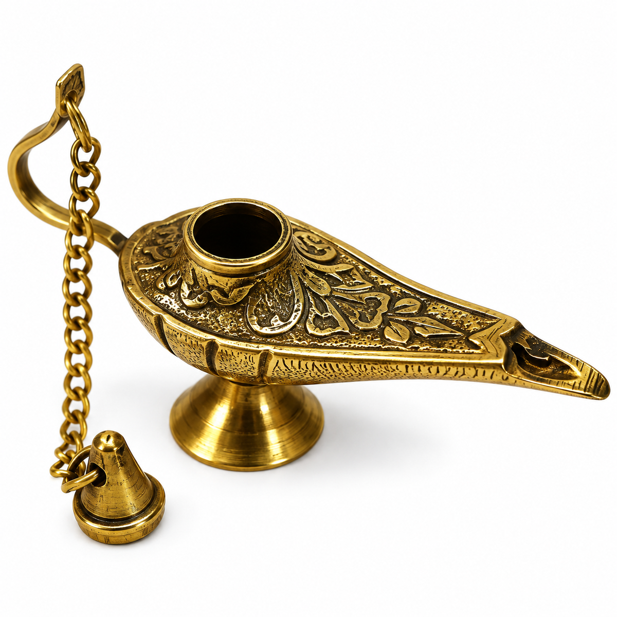 Antique Brass Aladdin Lamp Decorative Showpiece | Traditional Vintage Oil Lamp