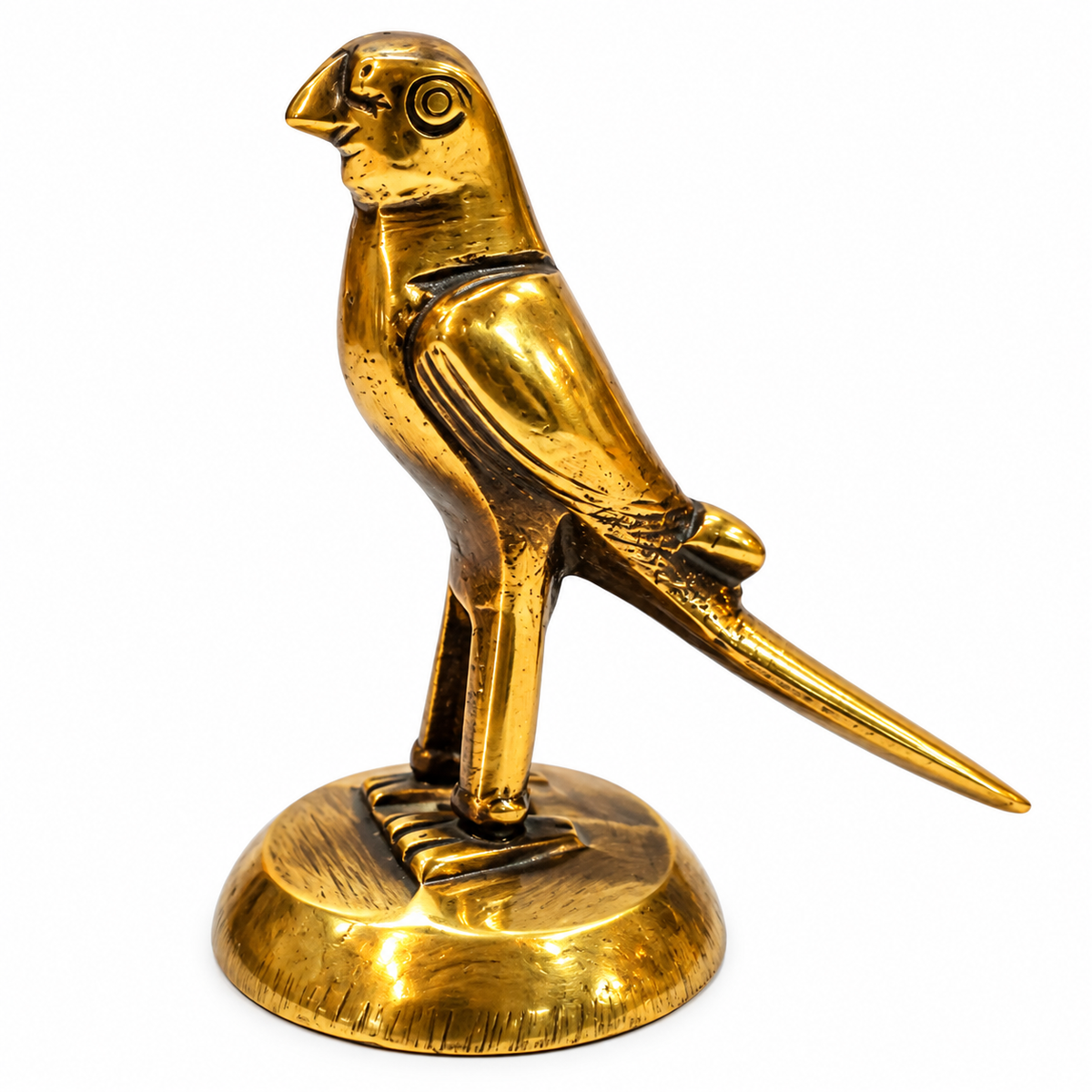 Vintage Brass Falcon Bird Figurine – Antique Miniature Hawk Statue for Home Decor, Office Desk & Collectibles
