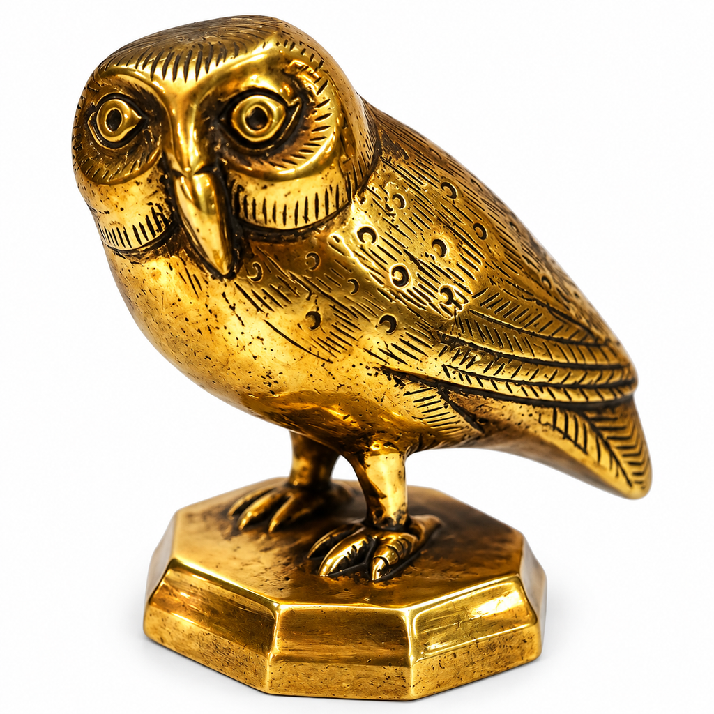 Antique Miniature Brass Bird Statue for Home Decor & Gifting