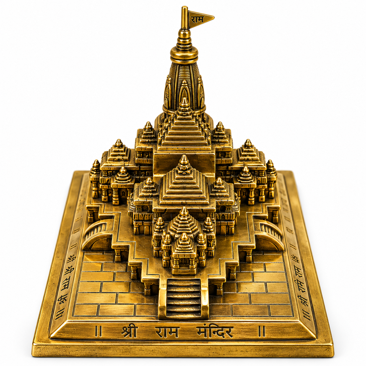 Premium Handcrafted Brass Temple Model Showpiece for Home Decor
