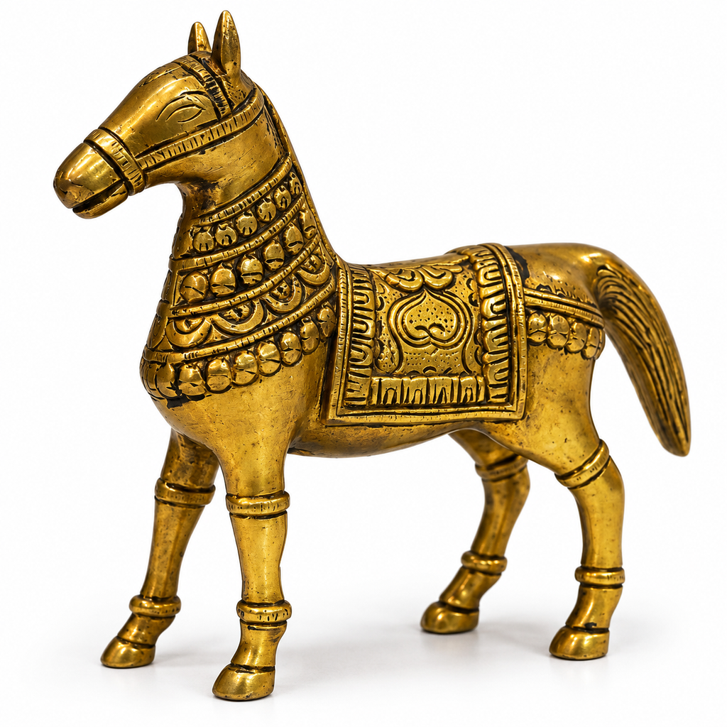 Premium Handcrafted Brass Horse Statue for Home Decor