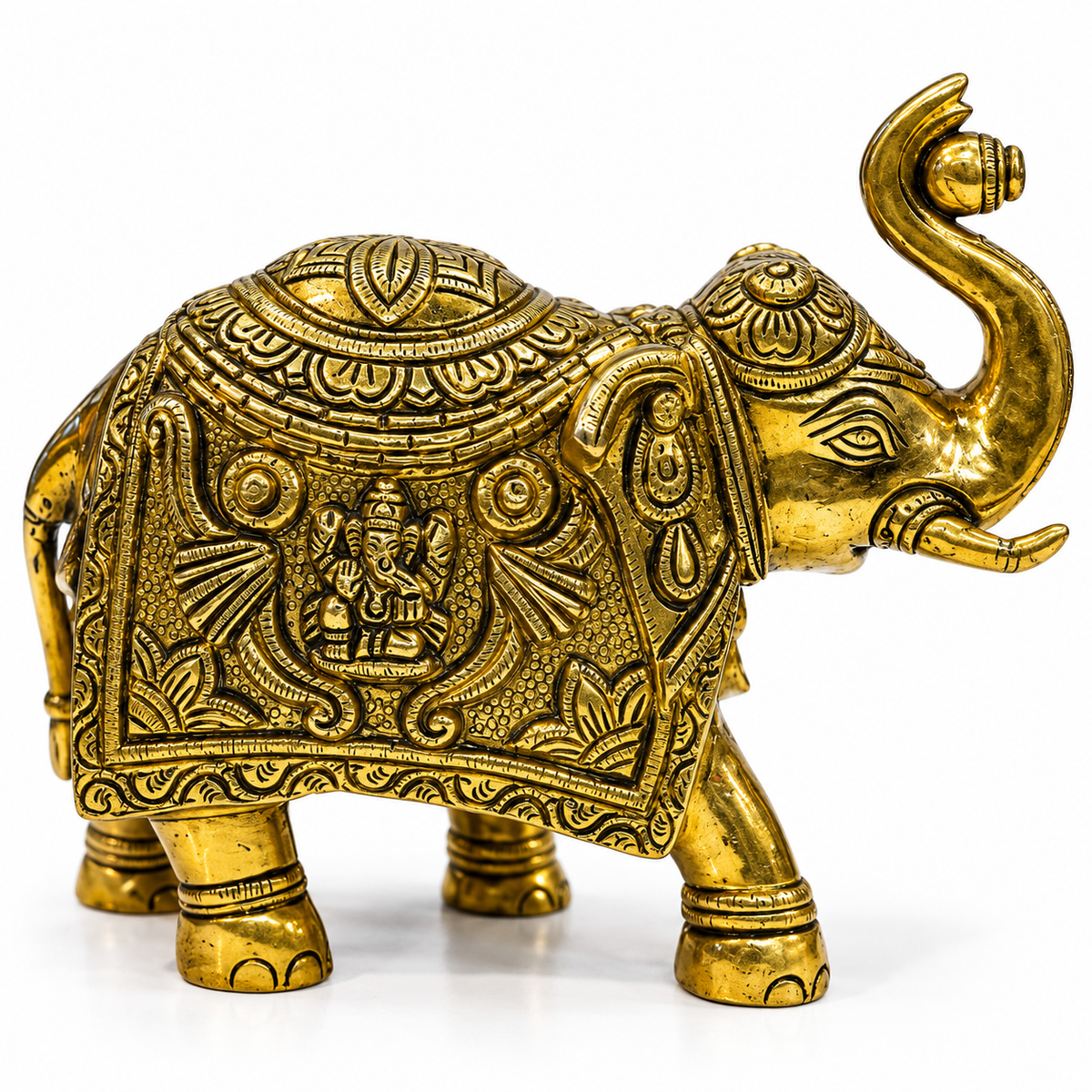 Premium Handcrafted Brass Elephant Idol