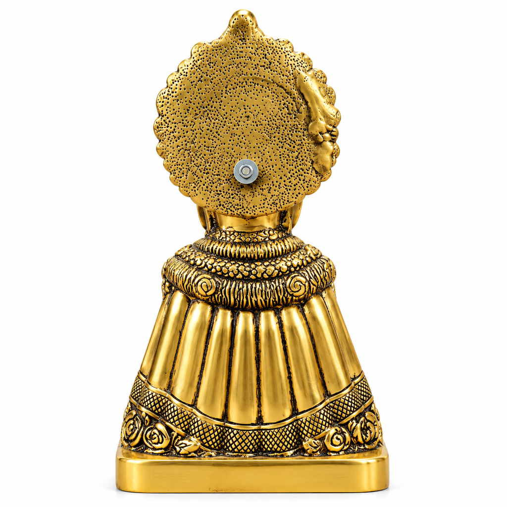 Brass Khatu Shyam Ji Idol | Shyam Baba Murti for Pooja, Home Temple & Religious Gift