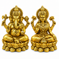 Brass Lakshmi Ganesh Ji Idol Set | Laxmi Ganesh Murti for Pooja, Diwali & Home Temple