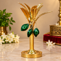 Decorative Golden Coconut Tree with Green Coconuts Pure Silver Coconut Trees 126g