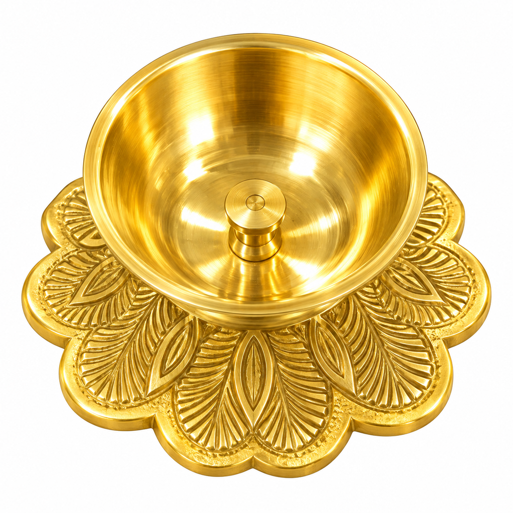 Brass Lotus Design Akhand Diya