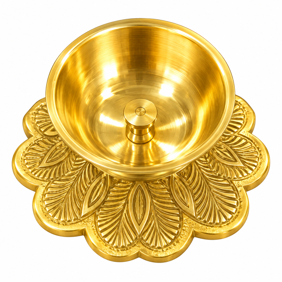 Brass Lotus Design Akhand Diya