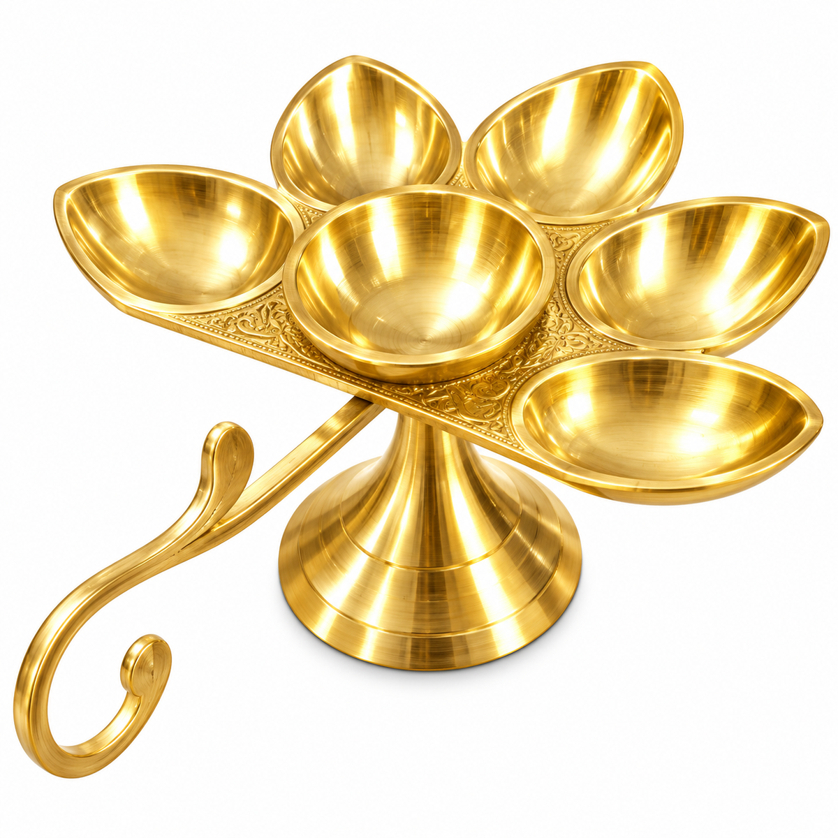 Brass Lotus Flower Diya