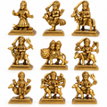 Brass Nau Durga Statue
