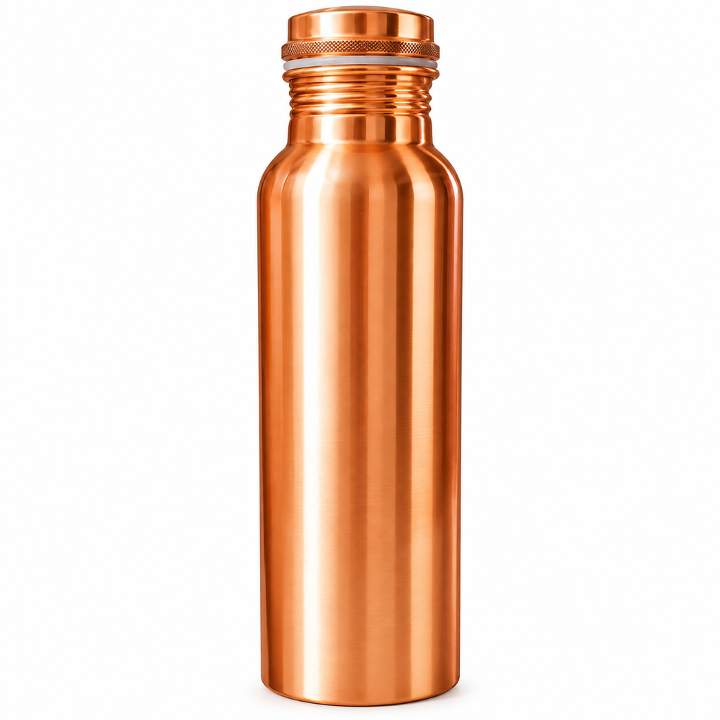 Pure Copper Water Bottle with Leak-Proof Lid |