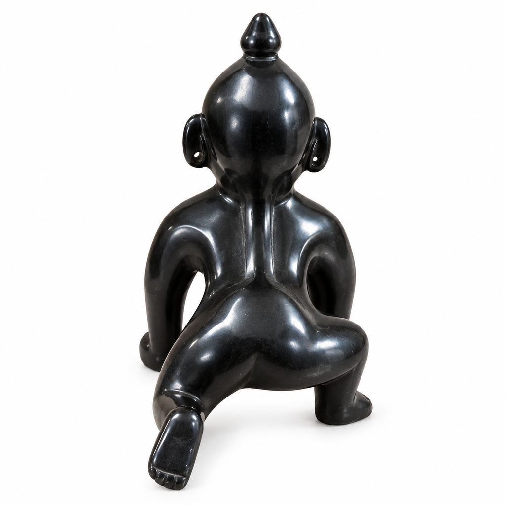 Black Brass Crawling Bal Gopal Idol – Laddu Gopal Krishna Murti