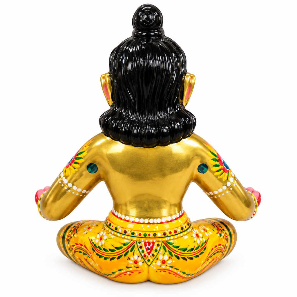 Hand Painted Brass Bal Gopal Idol – Colorful Laddu Gopal / Krishna Murti