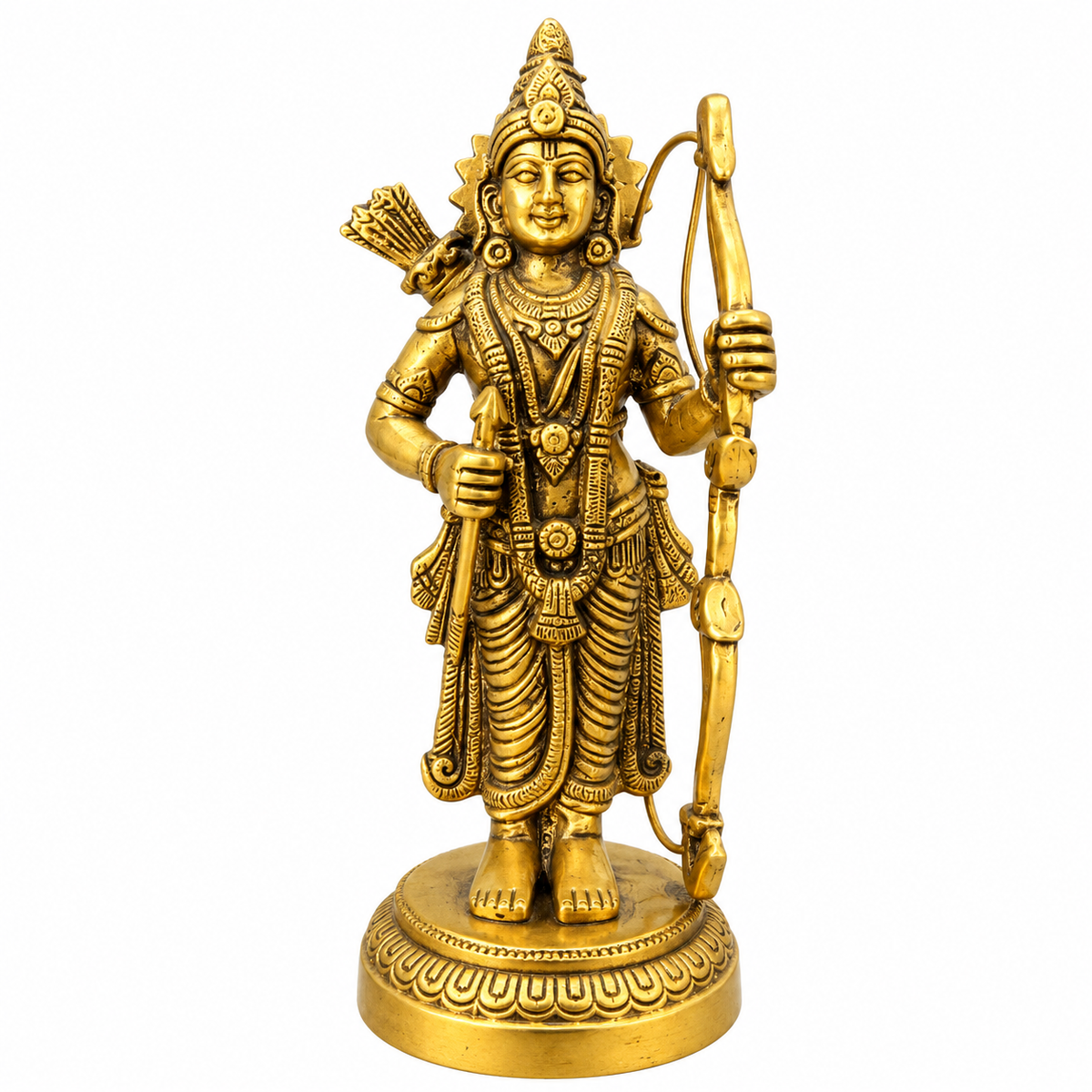 Brass Lord Ram Idol with Bow & Arrow