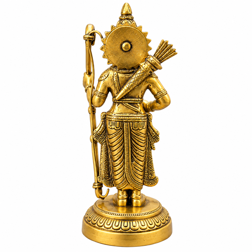 Brass Lord Ram Idol with Bow & Arrow