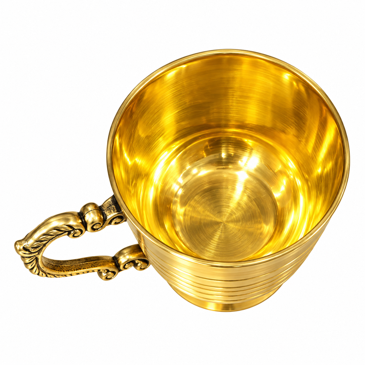 Premium Brass Cup with Designer Handle |