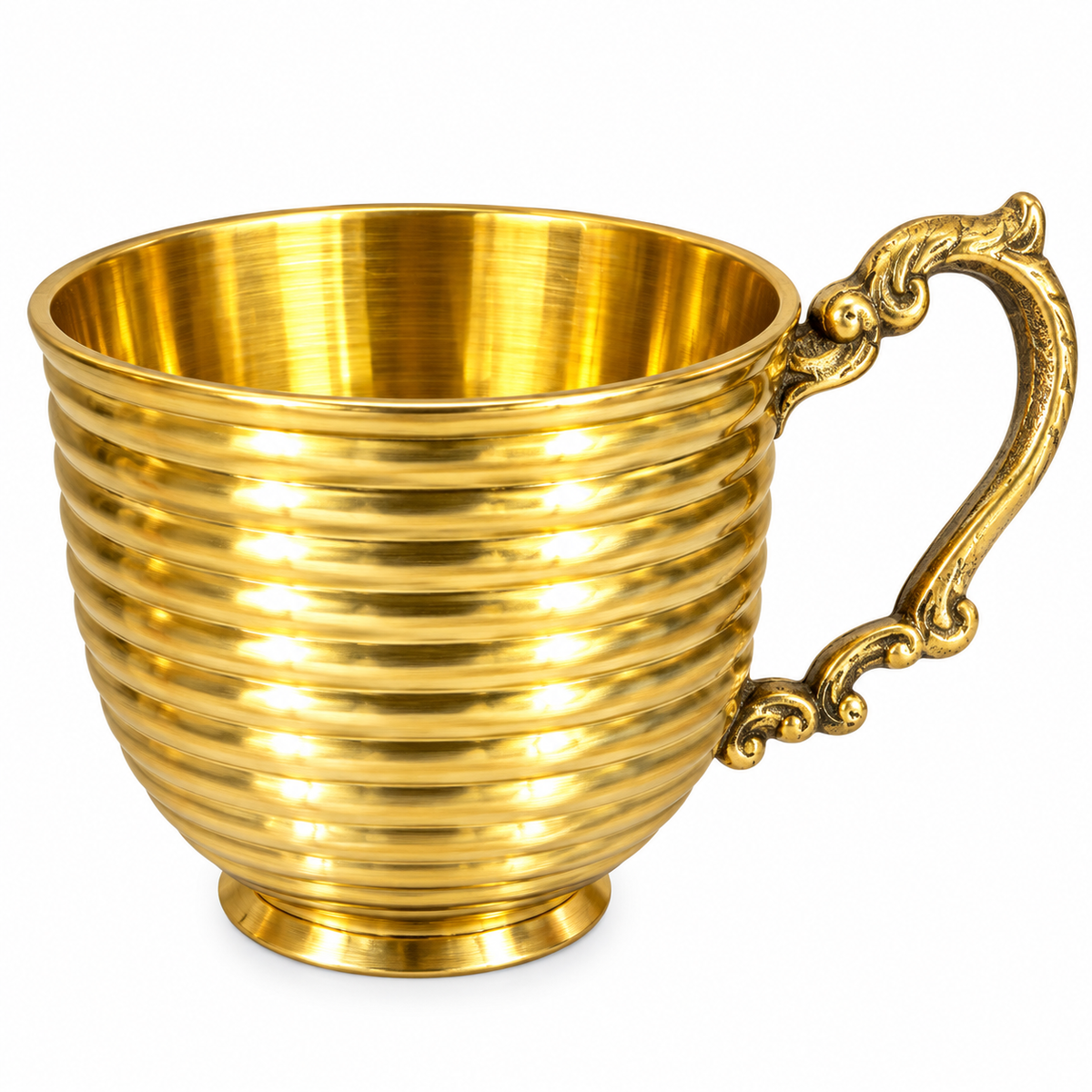 Premium Brass Cup with Designer Handle |