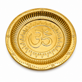 Brass Om Pooja Plate (Decorative Thali)
