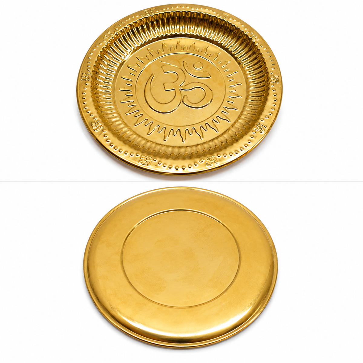 Brass Om Pooja Plate (Decorative Thali)