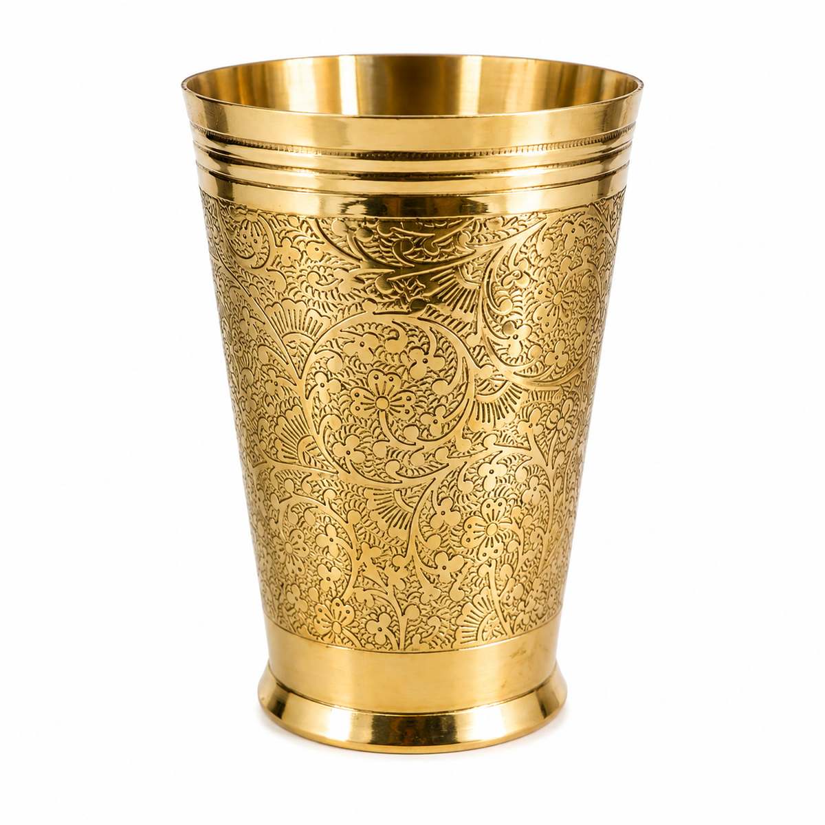 Premium Engraved Brass Glass