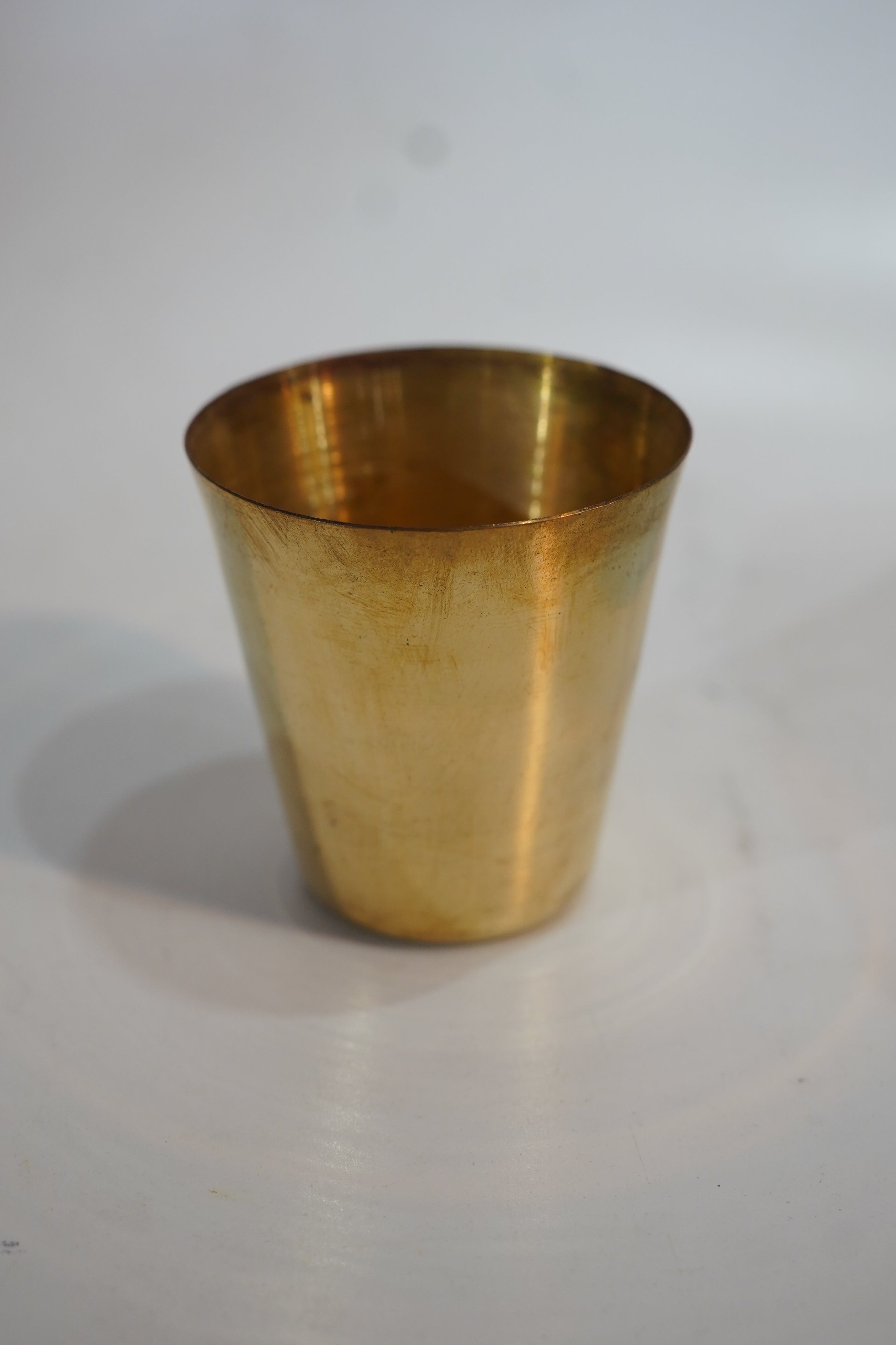 Handcrafted Solid Brass Tumbler (Traditional Brass Cup)