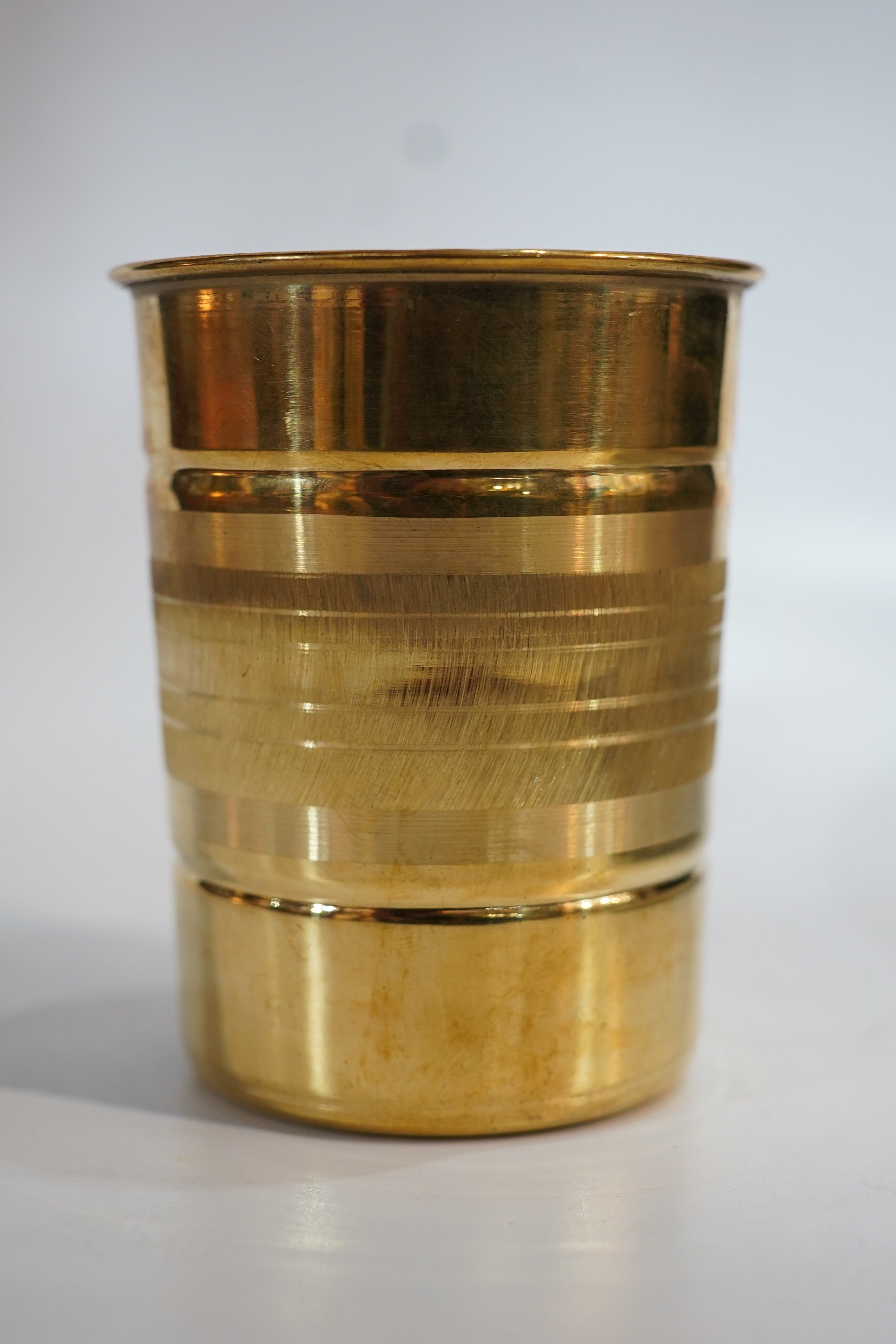 Handcrafted Solid Brass Glass (Traditional Drinking Tumbler)