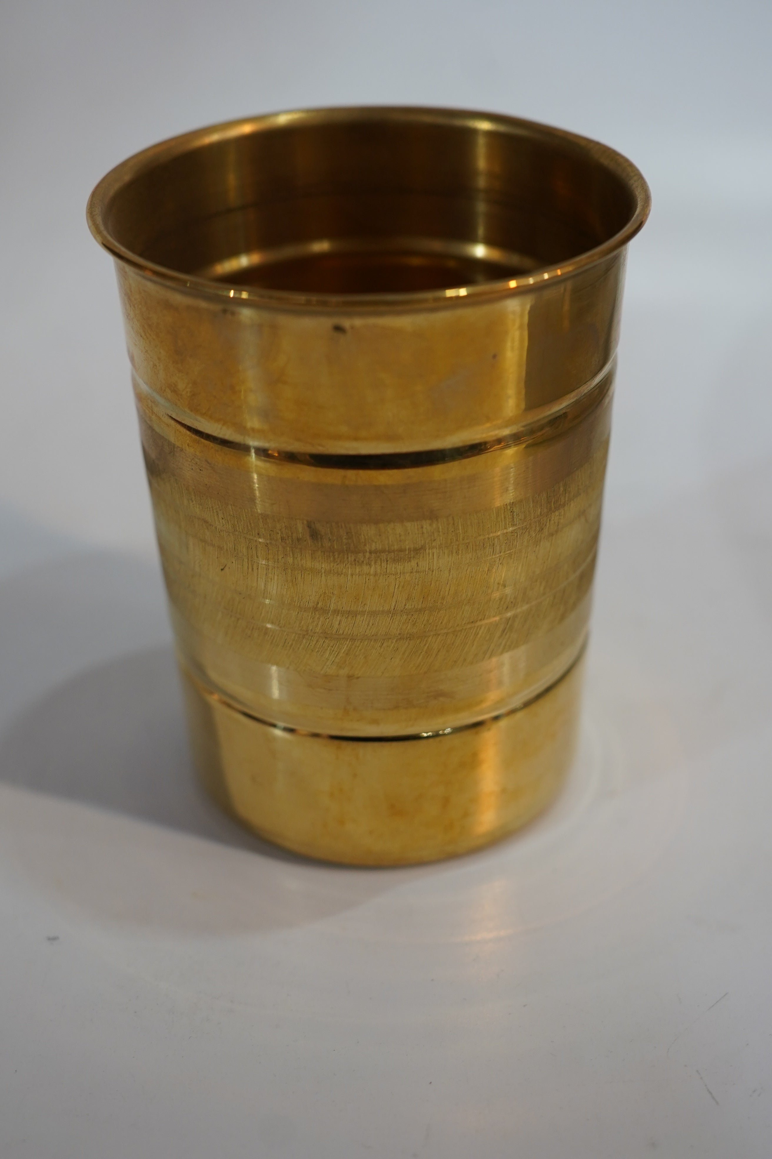 Handcrafted Solid Brass Glass (Traditional Drinking Tumbler)