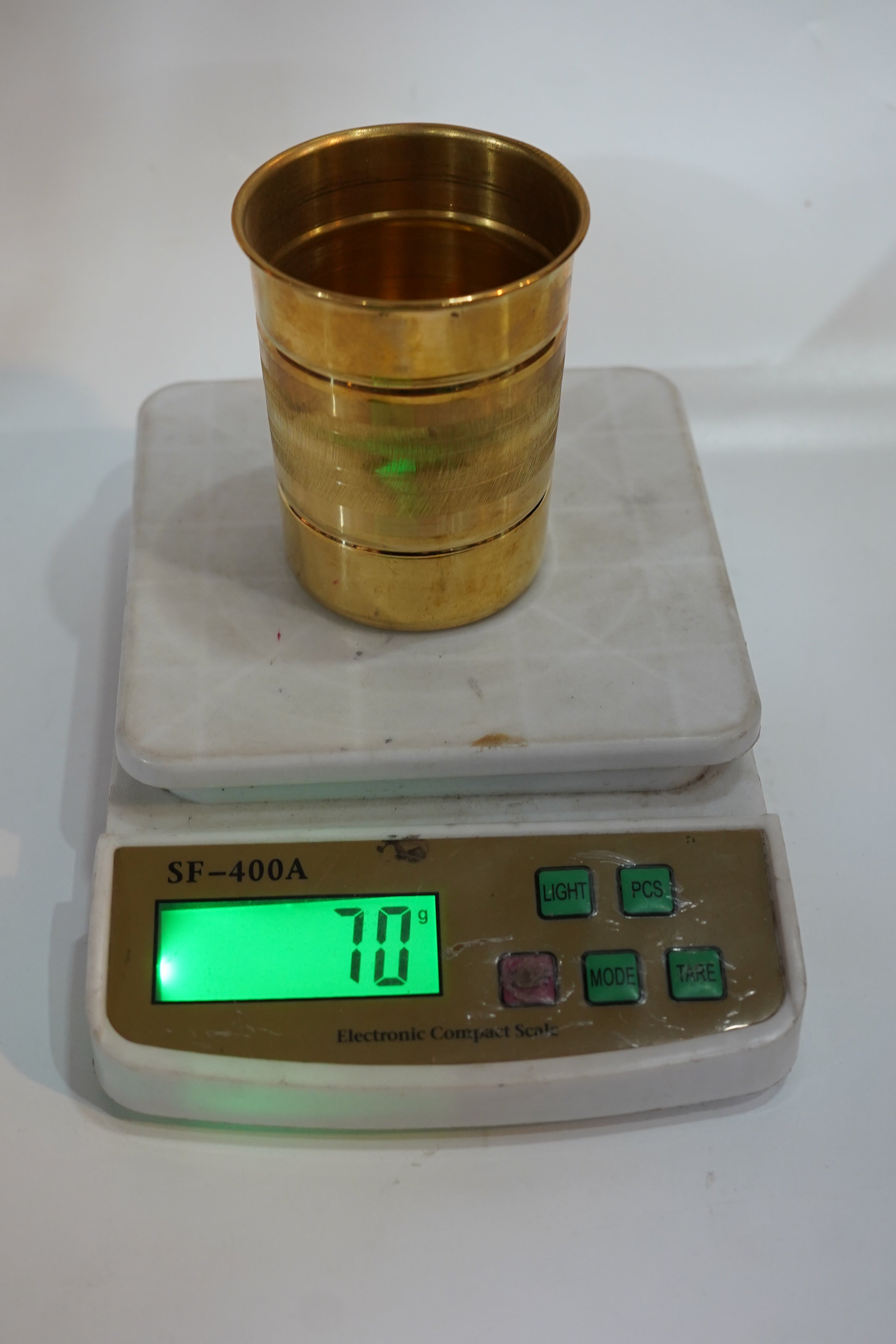 Handcrafted Solid Brass Glass (Traditional Drinking Tumbler)
