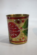 Handcrafted Hand-Painted Brass Drinking Glass