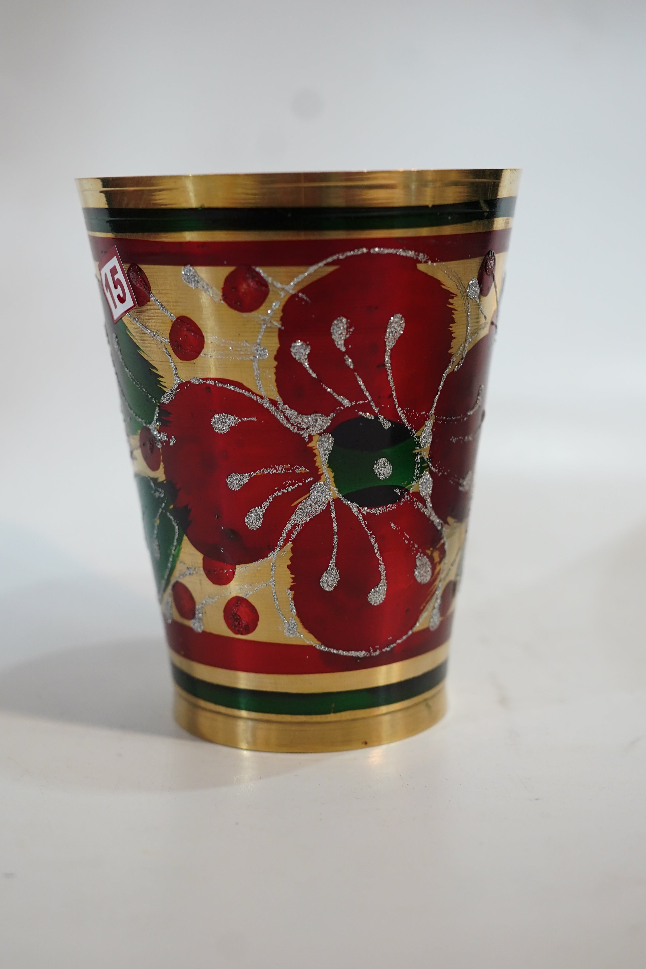 Handcrafted Brass Hand-Painted Glass